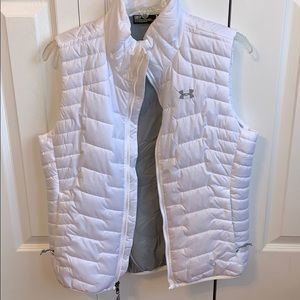 White puffer vest